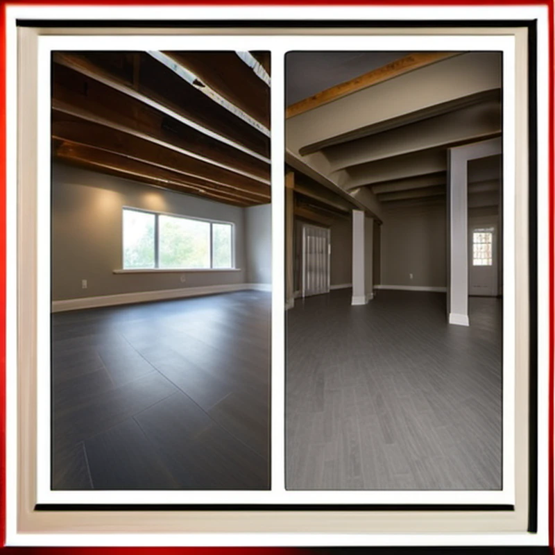 Basement flooring installation project by Midwest Flip LLC