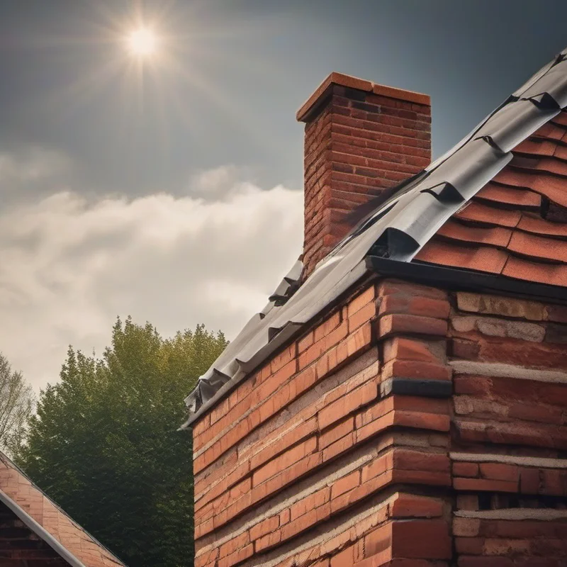 Chimney flashing repair project by Midwest Flip LLC
