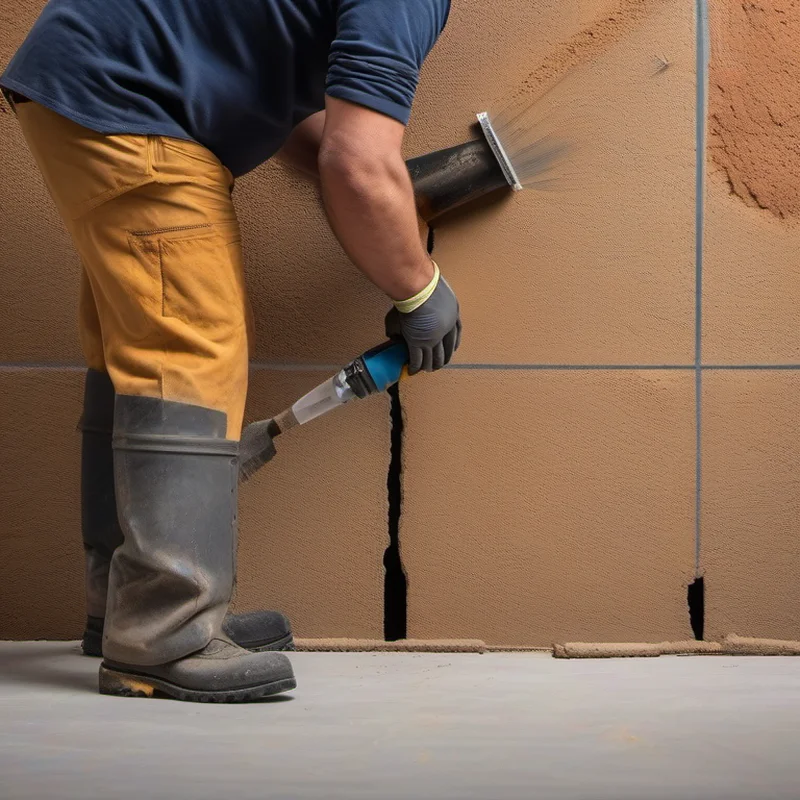 Foundation crack repair project by Midwest Flip LLC