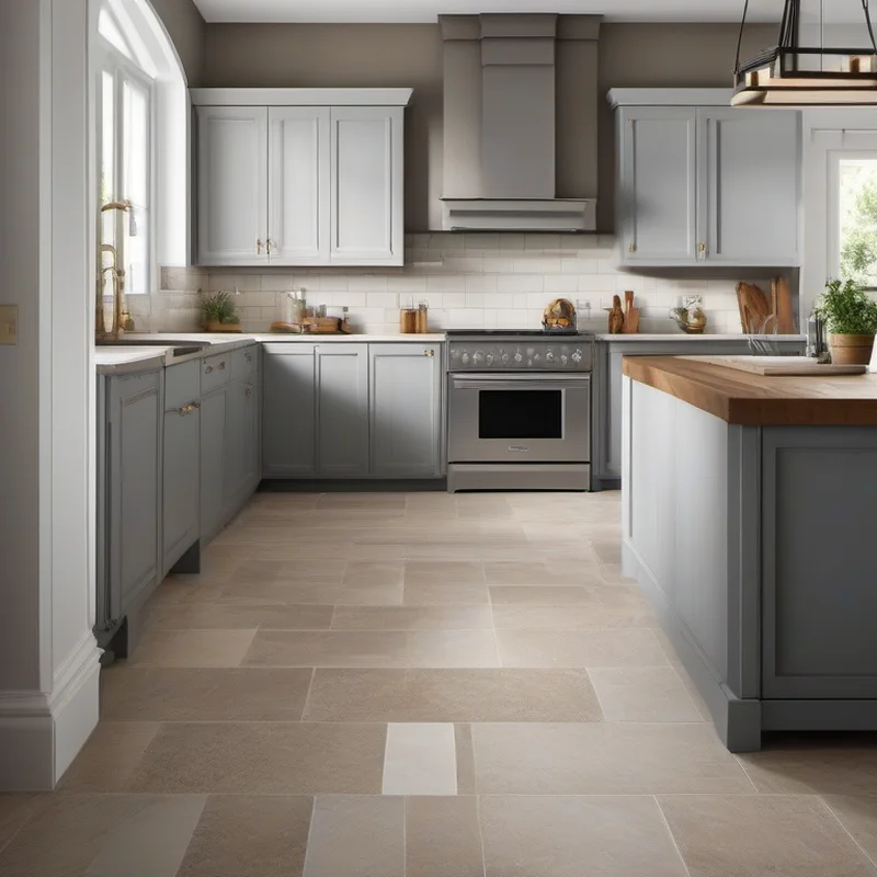 Kitchen flooring installation project by Midwest Flip LLC