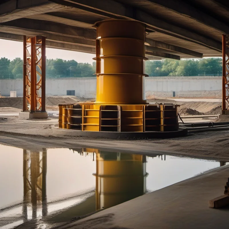 Pier and curtain wall foundation installation project by Midwest Flip LLC