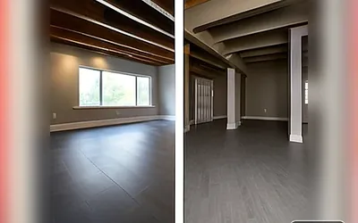 Basement flooring installation